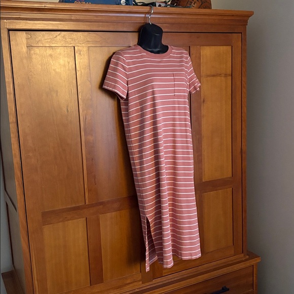 Haven Well Within  Intercept T Shirt Striped Cotton Midi Dress small - Picture 2 of 7